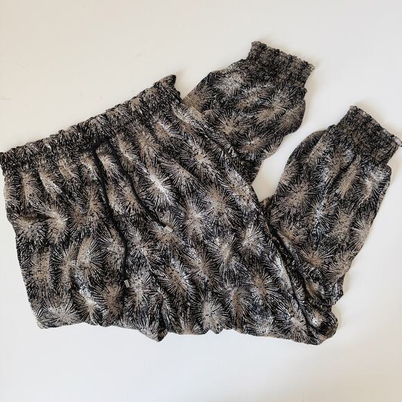 Antik Batik Free People Metallic Silver Pull On Jogger Grace Pants Size XS - Picture 3 of 9